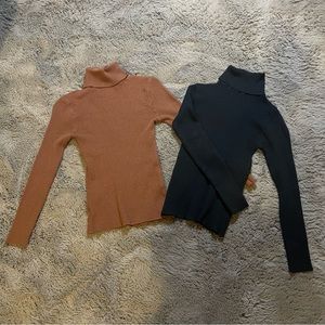 Comfortable warm women turtleneck hoodie